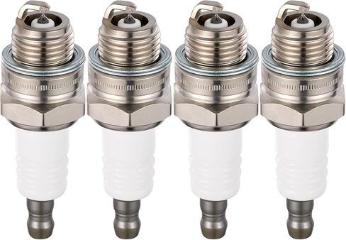 L77JC4 شمعات الإشعال البحرية 4 عبوات - متوافقة مع Nissan NS 9.9B-40D، متوافقة مع سوزوكي DT9.9-DT30C، Tohatsu M9.9D2-M40D2، سلسلة Yamaha 150 - تحل محل RS37YC للمحركات الخارجية in Kuwait
