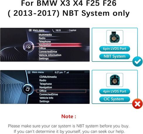 8.9 Inch Touchscreen CarPlay for BMW X3 X4 F25 NBT System 2013-2016 Car Radio Stereo Multimedia Screen Wireless Android Auto Mirrorlink HD1920*720 (Linux F25 (NBT)) in Saudi Arabia