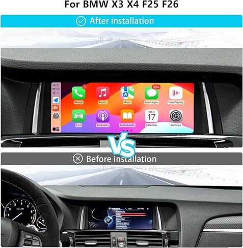 8.9 Inch Touchscreen CarPlay for BMW X3 X4 F25 NBT System 2013-2016 Car Radio Stereo Multimedia Screen Wireless Android Auto Mirrorlink HD1920*720 (Linux F25 (NBT)) in Saudi Arabia