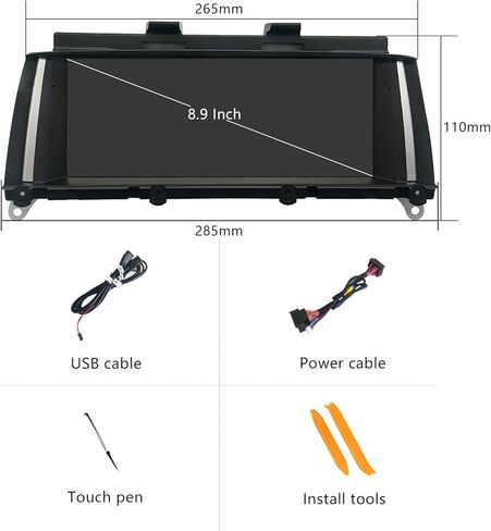 8.9 Inch Touchscreen CarPlay for BMW X3 X4 F25 NBT System 2013-2016 Car Radio Stereo Multimedia Screen Wireless Android Auto Mirrorlink HD1920*720 (Linux F25 (NBT)) in Saudi Arabia
