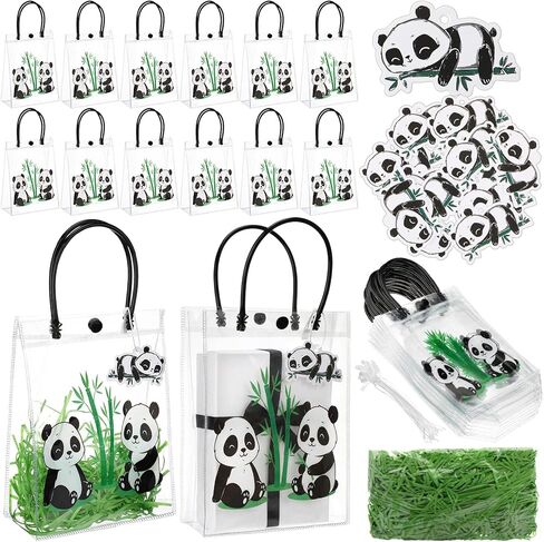 Sweetude 24 Pcs Easter Bags With Carrot Egg Tags Raffia Paper Shreds Clear PVC Gift Bags with Handles Easter Egg Bunny Treat Tote Gift Goodie Candy Party Favors Supplies,6.3 x 5.9 x 2.76 Inch in Saudi Arabia
