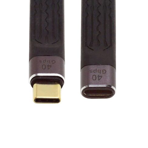 كابل تمديد USB-C USB4 من chenyang رفيع مسطح ذكر إلى أنثى 40 جيجابت في الثانية مع شحن 100 واط و8K@60 هرتز متوافق مع Thunderbolt3/4 13 سم in Saudi Arabia