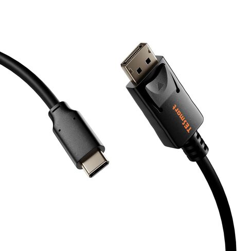 TESmart 5ft USB-C to DisplayPort Cable (4K@60Hz 2K@165Hz), Gold-Plated, USB Type-C/Thunderbolt 4/3 to DP Cord, HDR, Compatible with MacBook, iPhone 16 Pro/Max, iPad Pro, XPS, ThinkPad, Surface, Galaxy in Kuwait