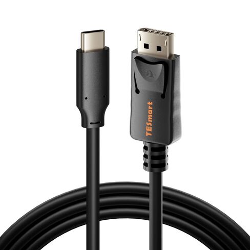 TESmart 5ft USB-C to DisplayPort Cable (4K@60Hz 2K@165Hz), Gold-Plated, USB Type-C/Thunderbolt 4/3 to DP Cord, HDR, Compatible with MacBook, iPhone 16 Pro/Max, iPad Pro, XPS, ThinkPad, Surface, Galaxy in Kuwait