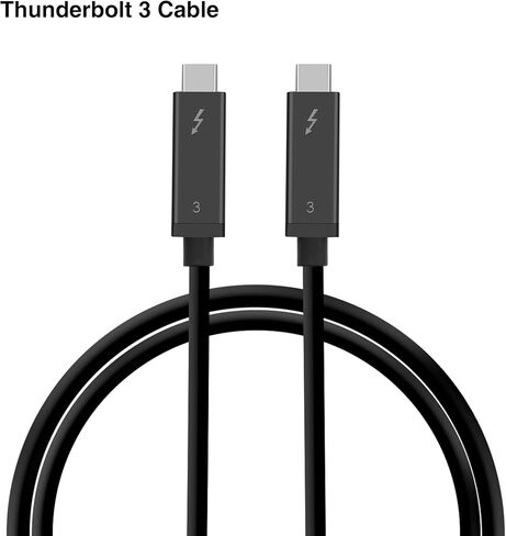 معتمد من SIIG Thunderbolt 3، كابل Thunderbolt 3 Active بسرعة 40 جيجابت في الثانية بطول 1 متر - شحن 100 واط/5 أمبير/20 فولت - سلسلة ديزي تصل إلى 6 أجهزة - USB من النوع C مع شعار Thunderbolt متوافق - 3.3 قدم in Saudi Arabia