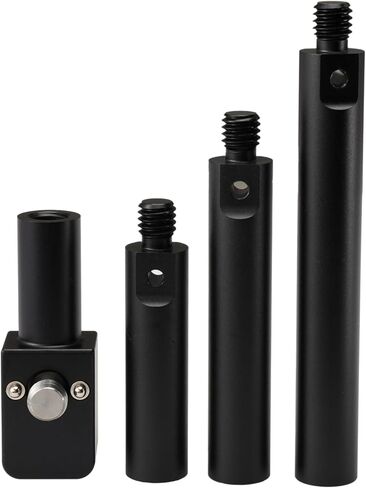 15mm Rods Tube Support, 2" 3" 4" Extended Lengths for Sony ARRI RED Camera Wireless Follow Focus Lens Motor Shoulder Rail Mounting with 3/8" Thread, 4 Sections, Black in Saudi Arabia