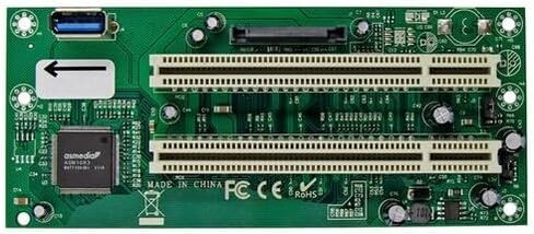 بطاقة توسيع PCIe x1 إلى بطاقة توسيع PCI مزدوجة 32 بت - USB 3.1، طاقة خارجية، كابل مسطح، متوافق مع بطاقات الضرائب/الصوت/الفيديو in Kuwait
