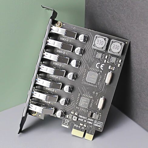 بطاقة تمديد PCIE إلى USB3.0 محول تحويل 5 جيجابت في الثانية 7 منافذ PCIE للكمبيوتر المكتبي بطاقة تحويل للكمبيوتر المكتبي والكاميرا الصناعية ومحول USB in Saudi Arabia