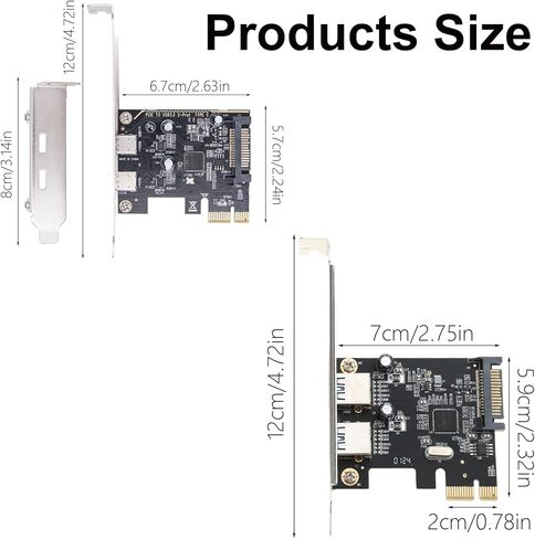 Supercharges PC Connectivities with 2Port USB3.2 Gen1 PCIE Expansion Card ASM1042 Controller Chip Computer Accessory Motherboards Extension Card in Saudi Arabia