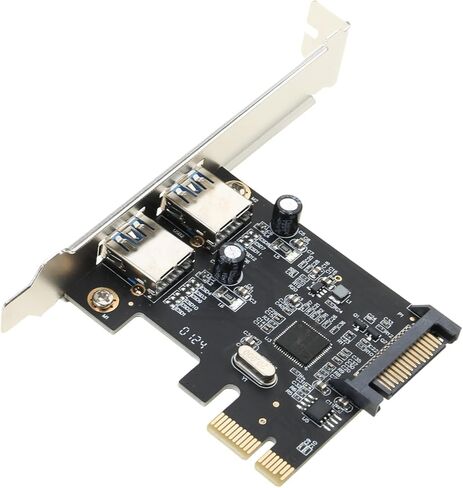 Supercharges PC Connectivities with 2Port USB3.2 Gen1 PCIE Expansion Card ASM1042 Controller Chip Computer Accessory Motherboards Extension Card in Saudi Arabia