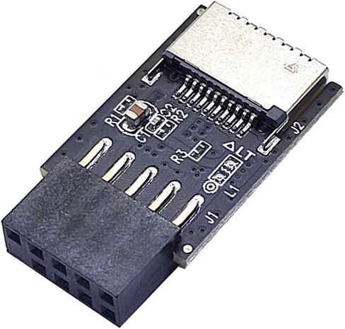 Motherboard USB 2.0 9Pin to USB C Front Connector Converters USB2. Header Adapter USB2. Extender Card Port for PC Mobile USB in Saudi Arabia