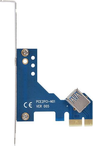 مجموعة توسيع بطاقة محول PCIe 1X إلى 4X USB 3.0 لأجهزة الكمبيوتر المكتبية وأنظمة Linux باللون الأزرق 12x8.3x1.5 سم in Saudi Arabia