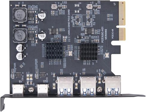 5Port USB3.0 10Gbps Fast Speed Expansion Card for Desktop PC PCIe 4X8X16X Slots High Speed Data Transfer in Saudi Arabia