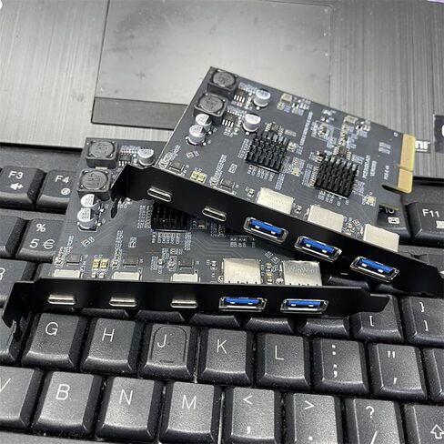 5Port USB3.0 10Gbps Fast Speed Expansion Card for Desktop PC PCIe 4X8X16X Slots High Speed Data Transfer in Saudi Arabia
