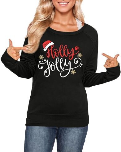 Christmas Women's Crewneck Shirt Funny Printed Vacation Ugly Vintage Sweatshirts The Wine is So Delightful XL in Saudi Arabia