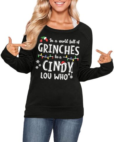 Christmas Women's Crewneck Shirt Funny Printed Vacation Ugly Vintage Sweatshirts The Wine is So Delightful XL in Saudi Arabia