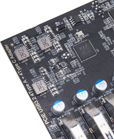 بطاقة محول توسيع PCIe إلى 4 USB 3.2 و4 منافذ من النوع C، نقل سريع بسرعة 20 جيجابت في الثانية لاتصال أجهزة الكمبيوتر المكتبية بالمزيد من الأجهزة، بطاقة توسيع PCIe in Saudi Arabia