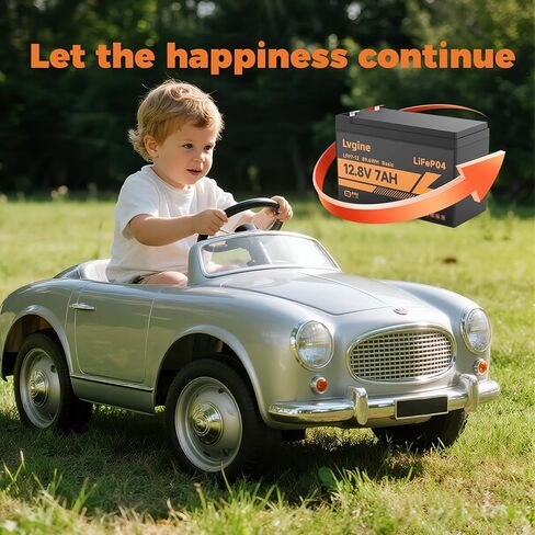 12V 7Ah LiFePO4 Battery, 2000+ Deep Cycle Lithium Iron Phosphate Rechargeable Battery for Ride on Toys, Solar/Wind Power, Small UPS, Lighting, Power Wheels, Fish Finder in Saudi Arabia