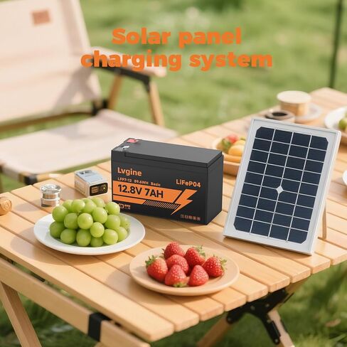 12V 7Ah LiFePO4 Battery, 2000+ Deep Cycle Lithium Iron Phosphate Rechargeable Battery for Ride on Toys, Solar/Wind Power, Small UPS, Lighting, Power Wheels, Fish Finder in Saudi Arabia