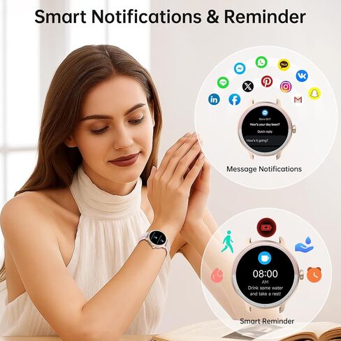 Smart Watch for Men Women(Answer/Make Calls), Smartwatch Built-in AI Voice, 1.27" HD Fitness Tracker with Heart Rate/Sleep/Step/SpO2 Monitor, 100+ Sports Modes, IP68 Waterproof Watch for Android iOS in Saudi Arabia