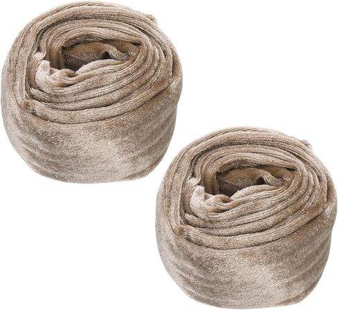 PATIKIL 4.9ft Chandelier Chain Cord Cover, 2 Pcs Velvet Cloth Fabric Chain Sleeve Decorative Cord Covers for Chandelier Wires Swing Cable, Zipper Style, Beige in Saudi Arabia