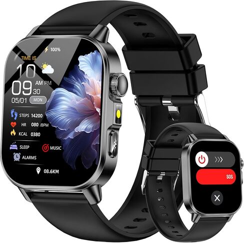 ساعة ذكية للرجال والنساء مع شاشة HD 2.0 بوصة، مراقب ضغط الدم والأكسجين ومعدل ضربات القلب، 136 وضعًا رياضيًا، جهاز تتبع اللياقة البدنية المقاوم للماء IP68 مع SOS، مصباح يدوي (وردي) in Kuwait
