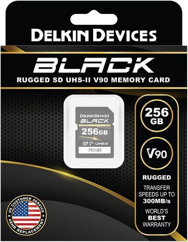 Delkin Devices Black 256GB SDXC UHS-II V90 SD Memory Card in Saudi Arabia