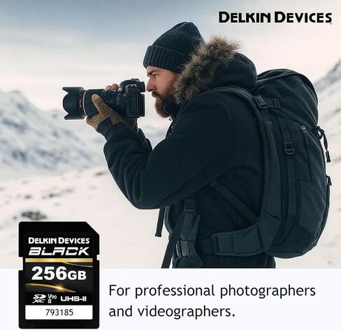 Delkin Devices Black 256GB SDXC UHS-II V90 SD Memory Card in Saudi Arabia