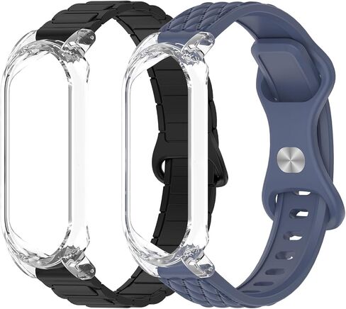 ZephyrBloom Magnetic Strap with Case for Plaud NotePin Voice Recorder, Adjustable Silicone Replacement Band for 5.9-8.7 Inch Wrist, Business & Casual Styles, Compatible with Plaud AI Accessories in Saudi Arabia