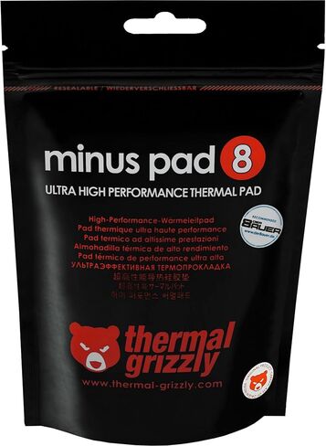 لوحة حرارية Grizzly Minus Pad 8 لوحة حرارية Grizzly عالية الأداء 30x30x2mm TG-MP8-30-30-20-1R in Saudi Arabia