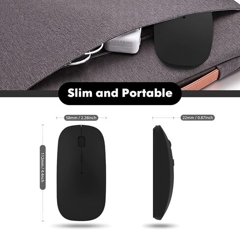 Bluetooth Mouse,Rechargeable Wireless Mouse for MacBook Pro/MacBook Air/Laptop/PC/Mac/iPad pro/Computer,Bluetooth 5.2 + 3.0 +2.4G USB Receiver in Saudi Arabia