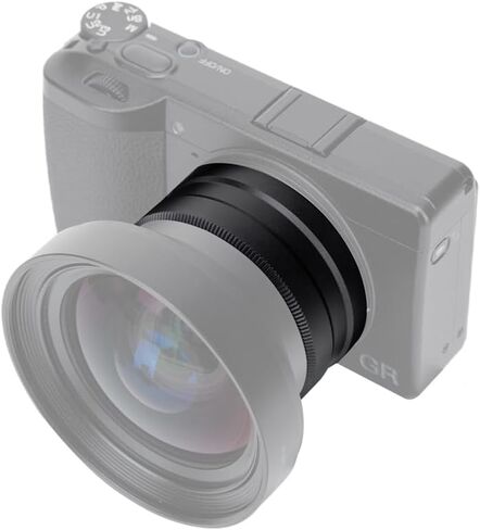 JJC Conversion Lens Filter Adapter for Ricoh GR IV GRIV GR4 HDF Monochrome Digital Camera,Replaces Ricoh GA-3 Camera Lens Converter for Wide Conversion Lens,Compatible with 49mm Thread Filter and Cap in Saudi Arabia