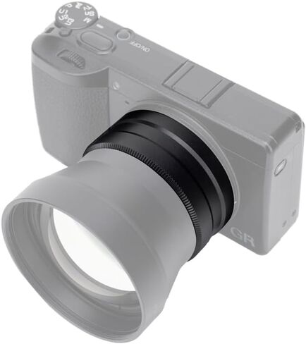JJC Conversion Lens Filter Adapter for Ricoh GR IV GRIV GR4 HDF Monochrome Digital Camera,Replaces Ricoh GA-3 Camera Lens Converter for Wide Conversion Lens,Compatible with 49mm Thread Filter and Cap in Saudi Arabia
