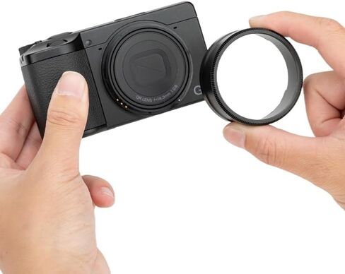 JJC Conversion Lens Filter Adapter for Ricoh GR IV GRIV GR4 HDF Monochrome Digital Camera,Replaces Ricoh GA-3 Camera Lens Converter for Wide Conversion Lens,Compatible with 49mm Thread Filter and Cap in Saudi Arabia