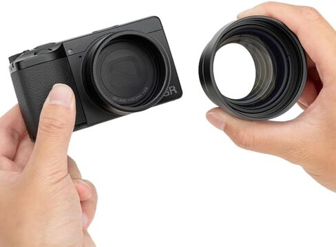 JJC Conversion Lens Filter Adapter for Ricoh GR IV GRIV GR4 HDF Monochrome Digital Camera,Replaces Ricoh GA-3 Camera Lens Converter for Wide Conversion Lens,Compatible with 49mm Thread Filter and Cap in Saudi Arabia