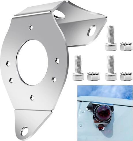 Watermelon Light Under Glow Frame Brackets,12 Gauge 304 Stainless Steel 45 Degree Angled Outward-Facing Frame Bracket w/ Watermelon Light Hole for Semi Trucks Trailer,Mirror Polished,2pack in Saudi Arabia