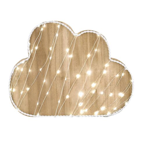 Little Love by NoJo Cloud Shaped Lighted LED Natural Wood Wall Decor in Saudi Arabia