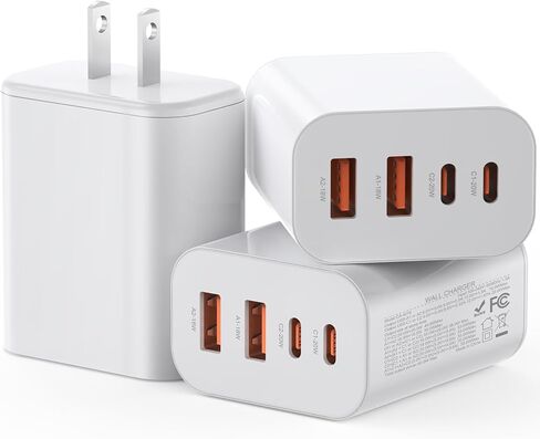 USB Charger Block 40W Charging Block Type C Charger Multiport Power 3Pack in Kuwait