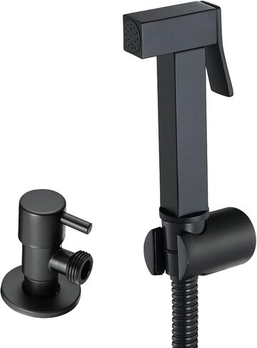 HandheldSprayer for Toilet Brass Baby Cloth Diaper Sprayer Portable Hand Held ToiletSprayer Head withHose and Bracket, for Feminine Wash, Easy to Install,Gold(Chrome) in Saudi Arabia