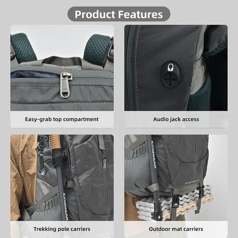 40L Large Capacity Hiking Backpack Lightweight Waterproof and Durable Backpack for Travel Camping Outdoor in Saudi Arabia