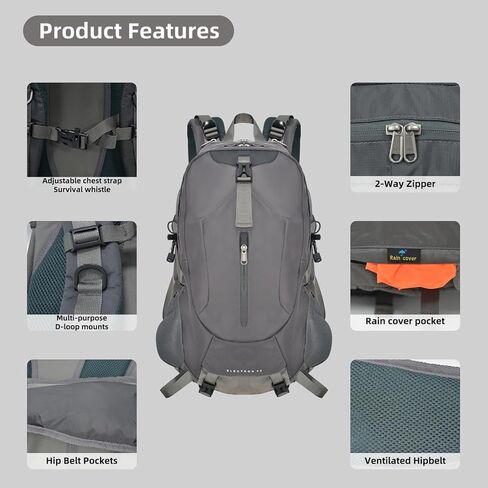 40L Large Capacity Hiking Backpack Lightweight Waterproof and Durable Backpack for Travel Camping Outdoor in Saudi Arabia