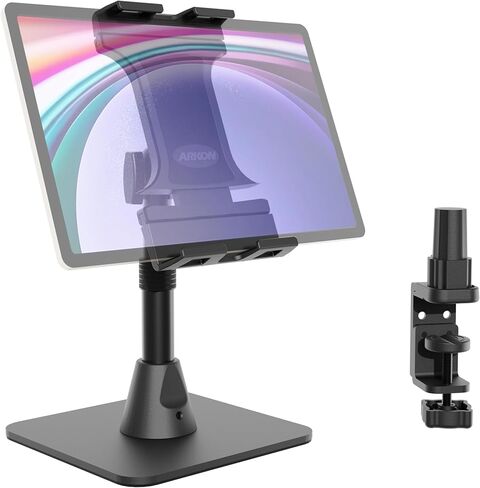 ARKON Mounts Slim-Grip Ultra Pro POS Tablet Stand | Heavy-Duty Countertop Tablet Holder with Weighted Base & Clamp | Adjustable, Stable Retail & Restaurant Setup for iPad, Samsung, Surface & More in Saudi Arabia