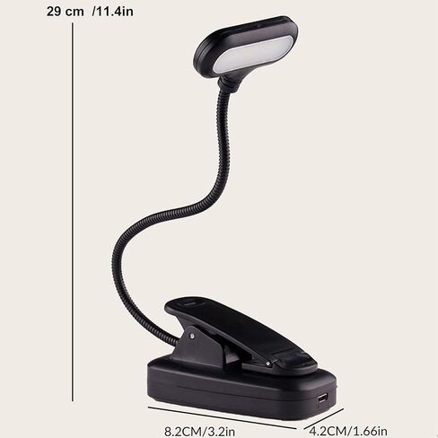 مشبك LED على ضوء القراءة، ضوء قراءة قابل لإعادة الشحن عبر USB، ثلاثة مستويات من ضبط السطوع، باستخدام تصميم مشبك عملي، يمكن تثبيته بقوة على المكاتب والمقاعد in Saudi Arabia