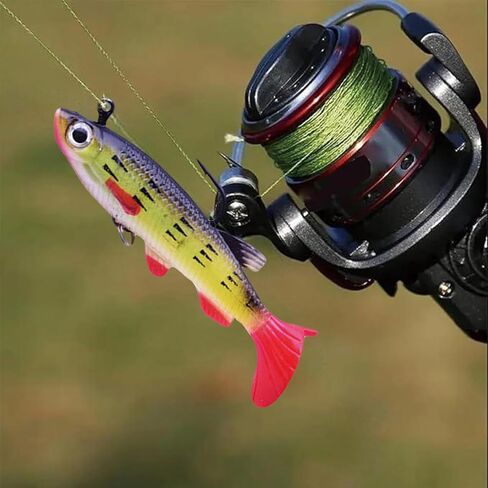 5 PCS Fishing Lures Fishing Gear Sets Soft Plastic Baits Weighted Bionic for Fishing Accessories Durable Swimbait in Saudi Arabia