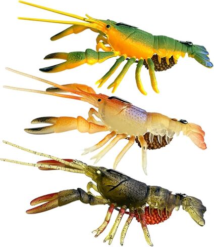 Crayfish Fishing Lures,Crawfish Bass Lures, Soft Plastic Bait with Durable TPE,Crawfish Bait in Kuwait