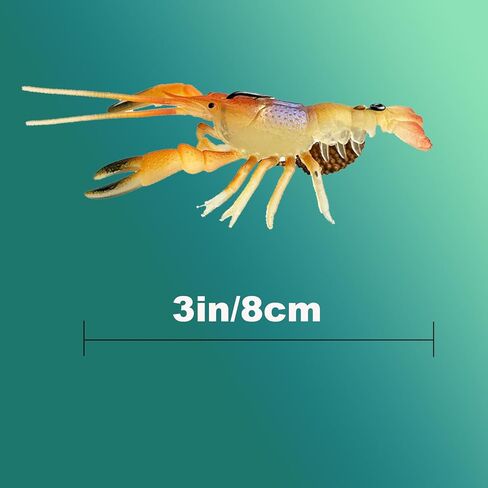 Crayfish Fishing Lures,Crawfish Bass Lures, Soft Plastic Bait with Durable TPE,Crawfish Bait in Kuwait