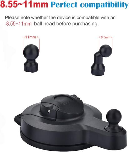 حامل كأس شفط عالمي، متوافق مع كاميرا Garmin Dash Cam 65w,66w,67w,Mini 3,X210,X310,Tandem,Speak+Mini 2 (010-12530-25) in Kuwait