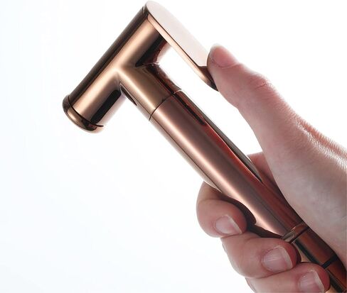 HandheldSprayer Brass Baby Cloth Diaper Sprayer Portable Hand Held ToiletSprayer Head withHose and Bracket, for Feminine Wash, Pet Washing, Easy to Install,Black(Rose Gold) in Saudi Arabia