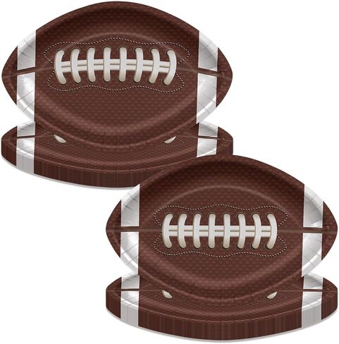 80 Pcs Football Shaped Plates, Football Party Decorations Football Party Plates Football Disposable Paper Plates for Kids Men Football Birthday Party Tailgate Party Football Game Day (80) in Saudi Arabia
