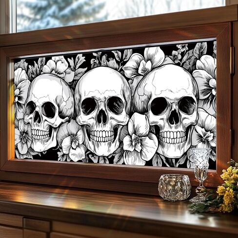 Stained Glass Window Film, Bee Pattern, 17.71x39.97 Inch, Decorative Privacy Film for Home & Office, UV Blocking, Static Cling Glass Sticker, Art Decor in Saudi Arabia
